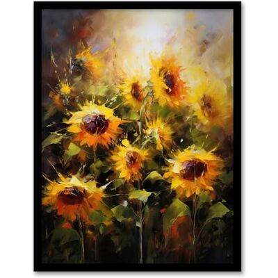 Artery8 Sunflower Field Vibrant Oil Painting Yellow Orange Green Large Flower Summer Blooms Nature Colourful Bright Floral Modern Artwork Artwork Framed Wall Art Print 18X24 Inch Artery8 Sunflower Field Vibrant Oil Painting Yellow Orange Green Large Flower Summer Blooms Nature Colourful Bright Floral Modern Artwork Artwork Framed Wall Art Print 18X24 Inch