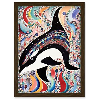 Artery8 - Orca Whale Artwork - Framed - A4 - Wall Art Print Artery8 - Orca Whale Artwork - Framed - A4 - Wall Art Print