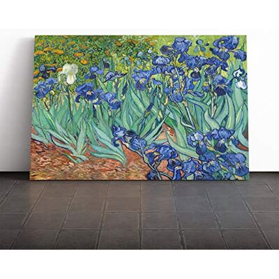 Big Box Art Vincent Van Gogh Iris Irises Flowers Canvas Print Gallery Wrapped 30mm Frame Wall Art 24x16 inches Ready to Hang Modern Floral Picture Living Room Bedroom Lounge Office Big Box Art Vincent Van Gogh Iris Irises Flowers Canvas Print Gallery Wrapped 30mm Frame Wall Art 24x16 inches Ready to Hang Modern Floral Picture Living Room Bedroom Lounge Office