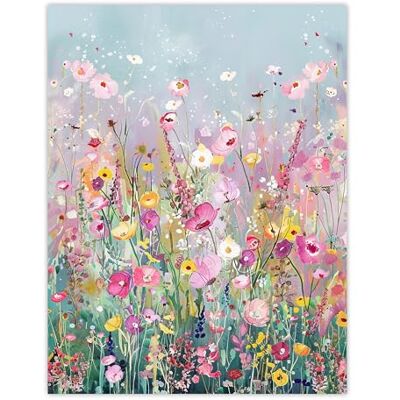 Artery8 Delicate Wildflower Field Floral Painting Living Room Extra Large XL Wall Art Poster Print Artery8 Delicate Wildflower Field Floral Painting Living Room Extra Large XL Wall Art Poster Print