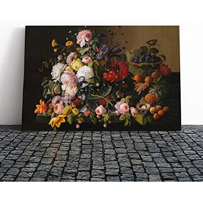Big Box Art Severin Roesen Still Life Flowers Canvas Print Gallery Wrapped 30mm Frame Wall Art 30x20 inches Ready to Hang Modern Floral Picture Living Room Bedroom Lounge Office Big Box Art Severin Roesen Still Life Flowers Canvas Print Gallery Wrapped 30mm Frame Wall Art 30x20 inches Ready to Hang Modern Floral Picture Living Room Bedroom Lounge Office