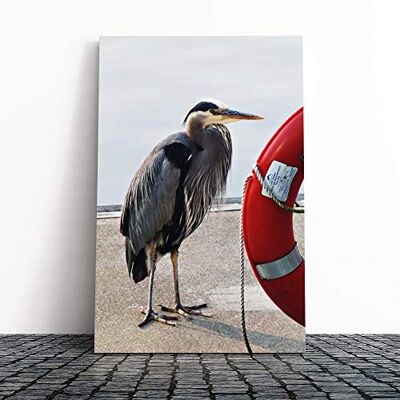 Big Box Art Blue Heron Bird Canvas Print Gallery Wrapped 30mm Frame Wall Art 24x16 inches Ready to Hang Modern Animals Picture Living Room Bedroom Lounge Office Big Box Art Blue Heron Bird Canvas Print Gallery Wrapped 30mm Frame Wall Art 24x16 inches Ready to Hang Modern Animals Picture Living Room Bedroom Lounge Office