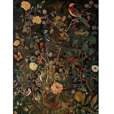 Artery8 Audubon Style Birds in Spring Flower Field Modern Extra Large XL Wall Art Poster Print Artery8 Audubon Style Birds in Spring Flower Field Modern Extra Large XL Wall Art Poster Print