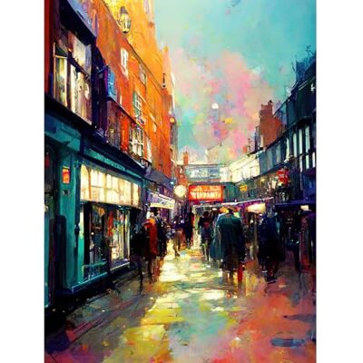 Doppelganger33 LTD Carnaby Street London Bright Acrylic Painting Large Wall Art Poster Print Thick Paper 18X24 Inch Doppelganger33 LTD Carnaby Street London Bright Acrylic Painting Large Wall Art Poster Print Thick Paper 18X24 Inch