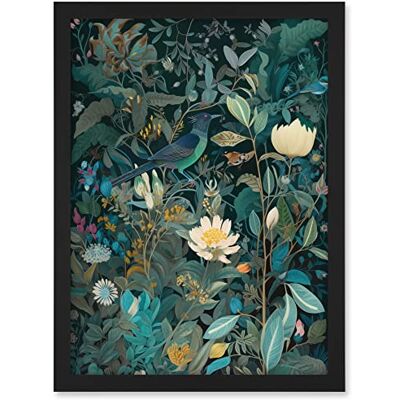 Artery8 Audubon Style Birds in Blooming Wildflower Field Artwork Framed A3 Wall Art Print Artery8 Audubon Style Birds in Blooming Wildflower Field Artwork Framed A3 Wall Art Print