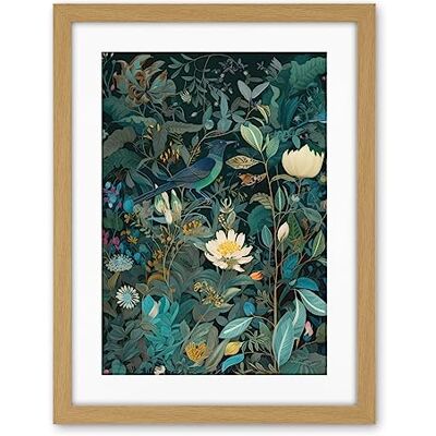 Artery8 Audubon Style Birds in Blooming Wildflower Field Artwork Framed Wall Art Print 18X24 Inch Artery8 Audubon Style Birds in Blooming Wildflower Field Artwork Framed Wall Art Print 18X24 Inch
