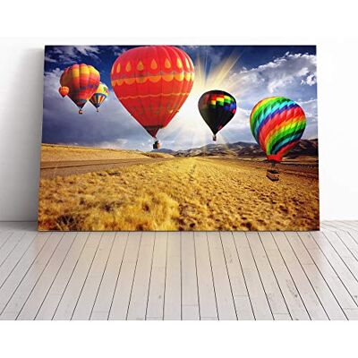 Big Box Art Landscape Hot Air Balloon (3) Canvas Print Gallery Wrapped 30mm Frame Wall Art 24x16 inches Ready to Hang Modern Landscape Picture Living Room Bedroom Lounge Office Big Box Art Landscape Hot Air Balloon (3) Canvas Print Gallery Wrapped 30mm Frame Wall Art 24x16 inches Ready to Hang Modern Landscape Picture Living Room Bedroom Lounge Office
