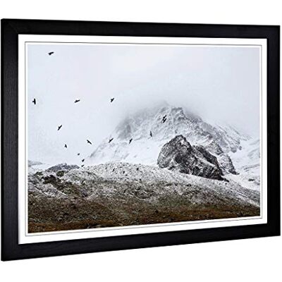 Big Box Art Framed Print of Birds in The Cold Fog Design Wall Art Picture Home Decor for Kitchen, Living, Dining Room, Lounge, Bedroom, Hallway, Office, Black, A2 / 24.5x18 Inch / 62x45cm Big Box Art Framed Print of Birds in The Cold Fog Design Wall Art Picture Home Decor for Kitchen, Living, Dining Room, Lounge, Bedroom, Hallway, Office, Black, A2 / 24.5x18 Inch / 62x45cm