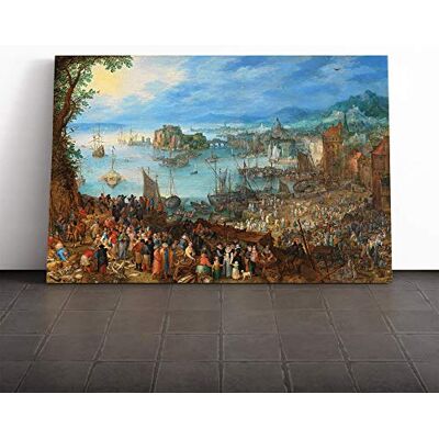 Big Box Art Pieter Bruegel The Elder Fish Market Canvas Print Gallery Wrapped 30mm Frame Wall Art 20x14 inches Ready to Hang Modern Animals Picture Living Room Bedroom Lounge Office Big Box Art Pieter Bruegel The Elder Fish Market Canvas Print Gallery Wrapped 30mm Frame Wall Art 20x14 inches Ready to Hang Modern Animals Picture Living Room Bedroom Lounge Office