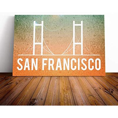 Big Box Art San Francisco California The Golden Gate Bridge Canvas Print Gallery Wrapped 30mm Frame Wall Art 30x20 inches Ready to Hang Modern Cityscape Picture Living Room Bedroom Lounge Office Big Box Art San Francisco California The Golden Gate Bridge Canvas Print Gallery Wrapped 30mm Frame Wall Art 30x20 inches Ready to Hang Modern Cityscape Picture Living Room Bedroom Lounge Office