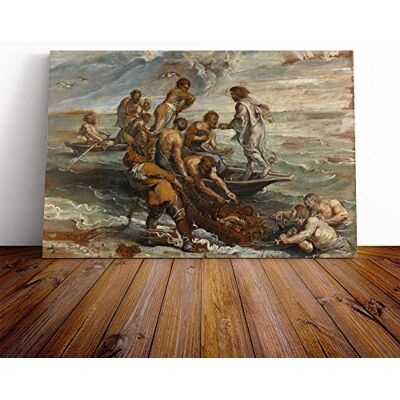 Big Box Art Peter Paul Rubens The Miraculous Fish Drought Canvas Print Gallery Wrapped 30mm Frame Wall Art 20x14 inches Ready to Hang Modern Animals Picture Living Room Bedroom Lounge Office Big Box Art Peter Paul Rubens The Miraculous Fish Drought Canvas Print Gallery Wrapped 30mm Frame Wall Art 20x14 inches Ready to Hang Modern Animals Picture Living Room Bedroom Lounge Office