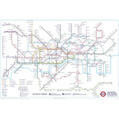 Pyramid Official Maxi Poster – Tfl (London Underground Map) Decorative Wall Art 61cm x 91.5cm Poster for Bedrooms, Dorms & Fans Pyramid Official Maxi Poster – Tfl (London Underground Map) Decorative Wall Art 61cm x 91.5cm Poster for Bedrooms, Dorms & Fans