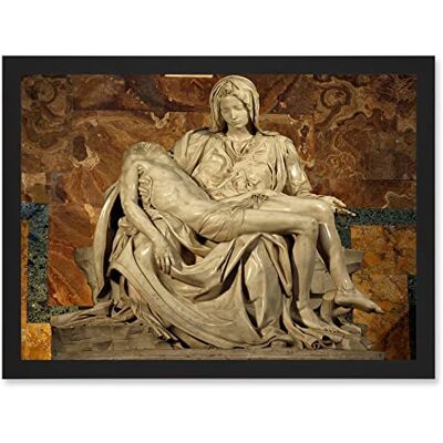 Artery8 - Michelangelo Pieta 1499 - Black - A4 - Art print Artery8 - Michelangelo Pieta 1499 - Black - A4 - Art print