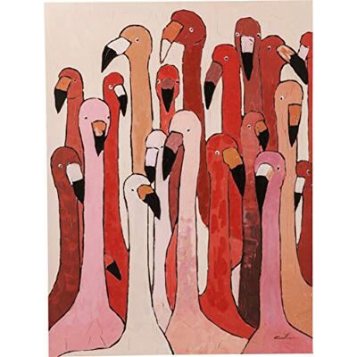 KARE Design Flamingo Meeting Canvas Print, Multicolour, 120 x 90 cm, Wall Art, Canvas Picture, Flamingo Motif, Modern, Large Format, Art Print, Gallery Look, Living Room KARE Design Flamingo Meeting Canvas Print, Multicolour, 120 x 90 cm, Wall Art, Canvas Picture, Flamingo Motif, Modern, Large Format, Art Print, Gallery Look, Living Room