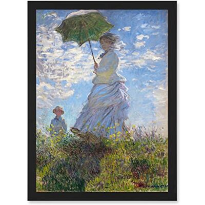 Artery8 - Claude Monet Woman With Parasol - Framed - Wall Art Artery8 - Claude Monet Woman With Parasol - Framed - Wall Art