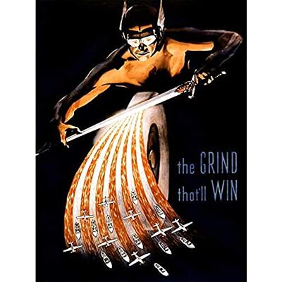Fine Art Prints War WWII USA Grind Win Sword Sharpen Advert Unframed Wall Art Print Poster Home Decor Premium Fine Art Prints War WWII USA Grind Win Sword Sharpen Advert Unframed Wall Art Print Poster Home Decor Premium