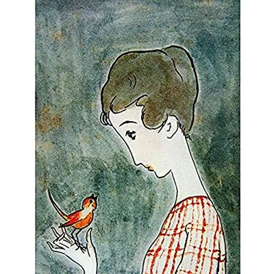 Artery8 Takehisa Red Bird Japanese Painting Art Print Canvas Premium Wall Decor Poster Mural Artery8 Takehisa Red Bird Japanese Painting Art Print Canvas Premium Wall Decor Poster Mural