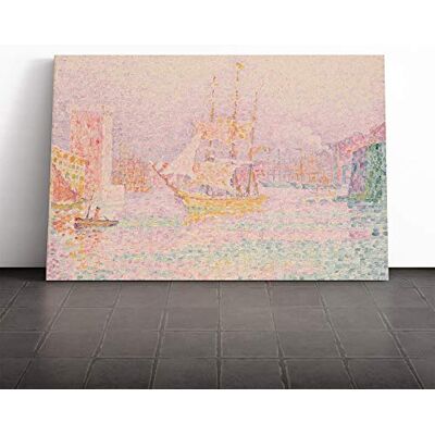 Big Box Art Paul Signac The Harbour at Marseilles Canvas Print Gallery Wrapped 30mm Frame Wall Art 24x16 inches Ready to Hang Modern Seascape Picture Living Room Bedroom Lounge Office Big Box Art Paul Signac The Harbour at Marseilles Canvas Print Gallery Wrapped 30mm Frame Wall Art 24x16 inches Ready to Hang Modern Seascape Picture Living Room Bedroom Lounge Office