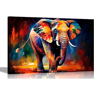 Artley Prints Elephant Taking A Walk in Forest Canvas Art Pictures for Wall Home Decor Hanging Prints Abstract Animal Artwork for Living Room 51 x 35cm (20 x 14 inches) Artley Prints Elephant Taking A Walk in Forest Canvas Art Pictures for Wall Home Decor Hanging Prints Abstract Animal Artwork for Living Room 51 x 35cm (20 x 14 inches)