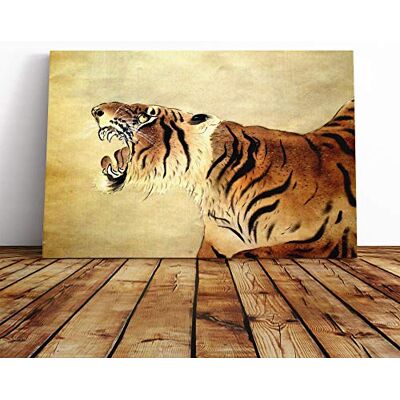 Big Box Art Oriental Tiger (6) Canvas Print Gallery Wrapped 30mm Frame Wall Art 24x16 inches Ready to Hang Modern Animals Picture Living Room Bedroom Lounge Office Big Box Art Oriental Tiger (6) Canvas Print Gallery Wrapped 30mm Frame Wall Art 24x16 inches Ready to Hang Modern Animals Picture Living Room Bedroom Lounge Office