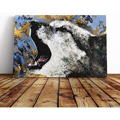 Big Box Art Wall Abstract Wolf Art (7) Canvas Print Gallery Wrapped 30mm Frame Wall Art 30x20 inches Ready to Hang Abstract Animals Picture Living Room Bedroom Lounge Office Big Box Art Wall Abstract Wolf Art (7) Canvas Print Gallery Wrapped 30mm Frame Wall Art 30x20 inches Ready to Hang Abstract Animals Picture Living Room Bedroom Lounge Office
