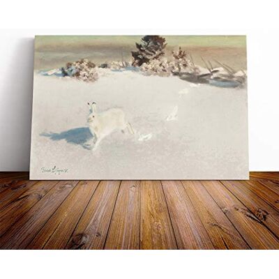 Big Box Art Bruno Liljefors Winter Hare Canvas Print Gallery Wrapped 30mm Frame Wall Art 30x20 inches Ready to Hang Modern Animals Picture Living Room Bedroom Lounge Office Big Box Art Bruno Liljefors Winter Hare Canvas Print Gallery Wrapped 30mm Frame Wall Art 30x20 inches Ready to Hang Modern Animals Picture Living Room Bedroom Lounge Office