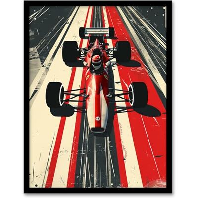 Artery8 Vintage Red Race Car Sport Speed Racing Track Man Cave Artwork Framed Wall Art Print 18X24 Inch Artery8 Vintage Red Race Car Sport Speed Racing Track Man Cave Artwork Framed Wall Art Print 18X24 Inch