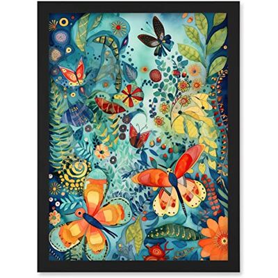 Artery8 - Butterfly Insects in Flower Field - Black Artery8 - Butterfly Insects in Flower Field - Black