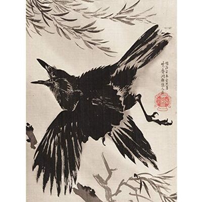 Fine Art Prints Kyosai Crow Willow Tree Japanese Painting Art Print Canvas Premium Wall Decor Poster Mural Fine Art Prints Kyosai Crow Willow Tree Japanese Painting Art Print Canvas Premium Wall Decor Poster Mural