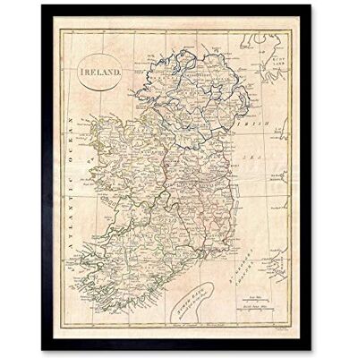 Artery8 - Vintage 1799 Clement Cruttwell Ireland Map - Art print Artery8 - Vintage 1799 Clement Cruttwell Ireland Map - Art print
