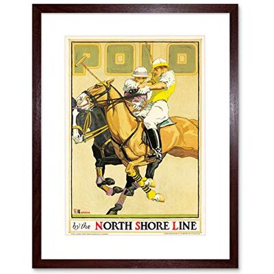 Wee Blue Coo Travel North Shore Line Railway Polo Sport Horse Framed Wall Art Print Wee Blue Coo Travel North Shore Line Railway Polo Sport Horse Framed Wall Art Print