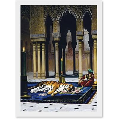Artery8 - Gerome Mourning Tiger - Wall Art Artery8 - Gerome Mourning Tiger - Wall Art