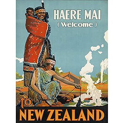Fine Art Prints New Zealand Maori Haere Mai Welcome Vintage Travel Advert Art Print Canvas Premium Wall Decor Poster Mural Fine Art Prints New Zealand Maori Haere Mai Welcome Vintage Travel Advert Art Print Canvas Premium Wall Decor Poster Mural