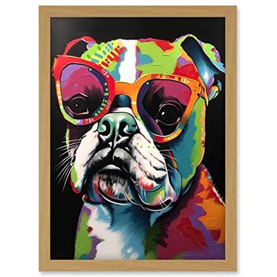 Artery8 - Rainbow Bulldog - Framed - Wall Art Print Artery8 - Rainbow Bulldog - Framed - Wall Art Print