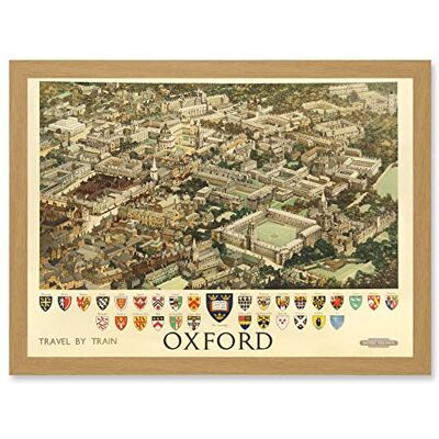 Artery8 Travel Train BR Crest - light oak - A4 - Art Print Artery8 Travel Train BR Crest - light oak - A4 - Art Print
