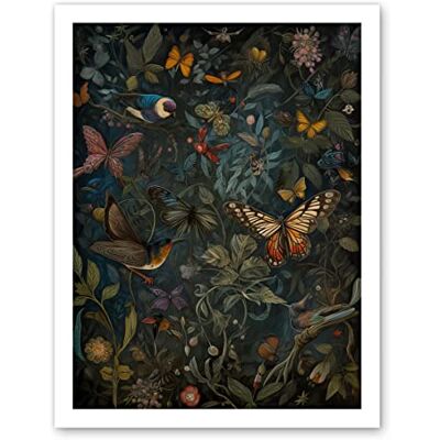 Artery8 William Morris Style Plants Birds and Butterflies Artwork Framed Wall Art Print 18X24 Inch Artery8 William Morris Style Plants Birds and Butterflies Artwork Framed Wall Art Print 18X24 Inch