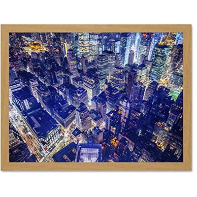 Fine Art Prints Aerial View York Night Large Framed Art Print Poster Wall Decor 18x24 inch Fine Art Prints Aerial View York Night Large Framed Art Print Poster Wall Decor 18x24 inch