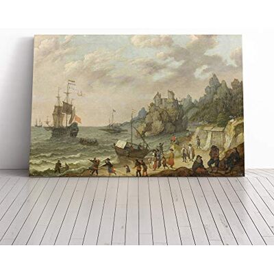 Big Box Art Abraham Adam Willaerts Ships at Harbour Canvas Print Gallery Wrapped 30mm Frame Wall Art 20x14 inches Ready to Hang Modern Seascape Picture Living Room Bedroom Lounge Office Big Box Art Abraham Adam Willaerts Ships at Harbour Canvas Print Gallery Wrapped 30mm Frame Wall Art 20x14 inches Ready to Hang Modern Seascape Picture Living Room Bedroom Lounge Office