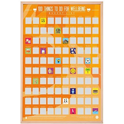 Gift Republic 100 Things To Do For Wellbeing Scratch Off Bucket List Poster, multicolor, Living Room , 46.00 x 59.00 cms Gift Republic 100 Things To Do For Wellbeing Scratch Off Bucket List Poster, multicolor, Living Room , 46.00 x 59.00 cms