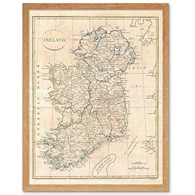 Artery8 - Vintage 1799 Clement Cruttwell Ireland Map - Art Print Artery8 - Vintage 1799 Clement Cruttwell Ireland Map - Art Print