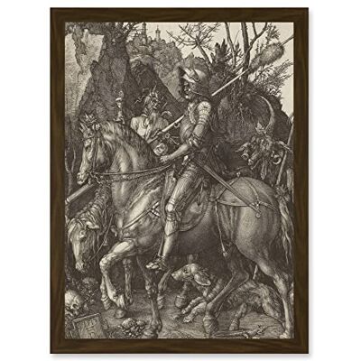 Artery8 - Albrecht Durer Knight Death Devil - A4 - Framed - Artwork Artery8 - Albrecht Durer Knight Death Devil - A4 - Framed - Artwork