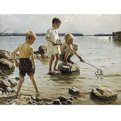 Fine Art Prints Albert Edelfelt Boys Playing On The Shore Unframed Wall Art Print Poster Home Decor Premium Fine Art Prints Albert Edelfelt Boys Playing On The Shore Unframed Wall Art Print Poster Home Decor Premium