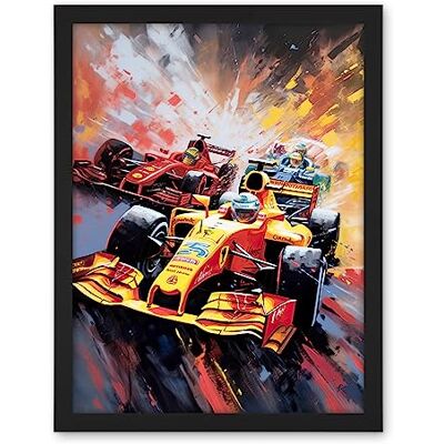 Artery8 Grand Prix Championship Cars Racing on Track Artwork Framed Wall Art Print 18X24 Inch Artery8 Grand Prix Championship Cars Racing on Track Artwork Framed Wall Art Print 18X24 Inch