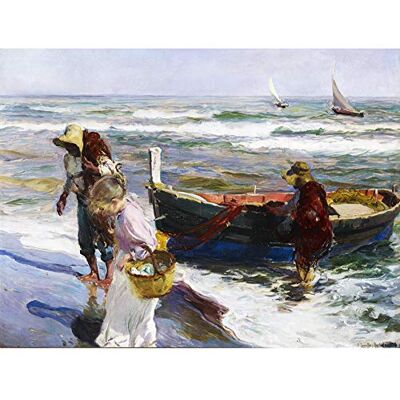 Artery8 Sorolla Arrival Of Fishing Boats Painting Art Print Canvas Premium Wall Decor Poster Mural Artery8 Sorolla Arrival Of Fishing Boats Painting Art Print Canvas Premium Wall Decor Poster Mural
