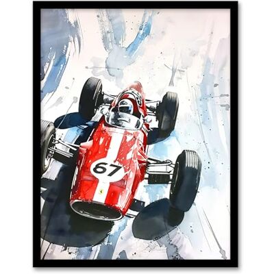 Artery8 Vintage Race Car Motor Sport Racing Painting Man Cave Artwork Framed Wall Art Print A4 Artery8 Vintage Race Car Motor Sport Racing Painting Man Cave Artwork Framed Wall Art Print A4