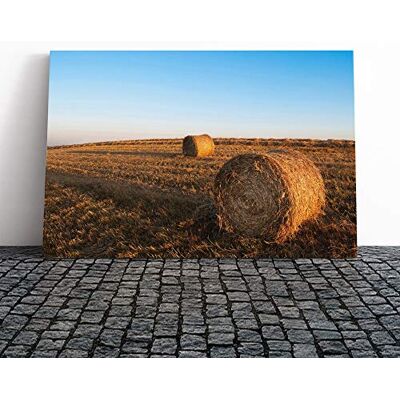 Big Box Art Landscape Hay Bales on a Field (3) Canvas Print Gallery Wrapped 30mm Frame Wall Art 20x14 inches Ready to Hang Modern Landscape Picture Living Room Bedroom Lounge Office Big Box Art Landscape Hay Bales on a Field (3) Canvas Print Gallery Wrapped 30mm Frame Wall Art 20x14 inches Ready to Hang Modern Landscape Picture Living Room Bedroom Lounge Office