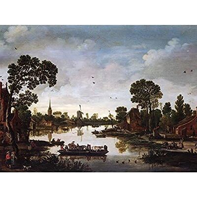 Artery8 Van De Velde Cattle Ferry Boat Landscape Painting Art Print Canvas Premium Wall Decor Poster Mural Artery8 Van De Velde Cattle Ferry Boat Landscape Painting Art Print Canvas Premium Wall Decor Poster Mural