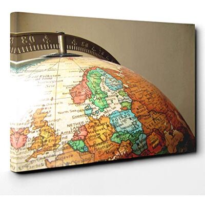 Big Box Art Globe World Map (1) Canvas Print Gallery Wrapped 30mm Frame Wall Art 20x14 inches Ready to Hang Modern Maps Picture Living Room Bedroom Lounge Office Big Box Art Globe World Map (1) Canvas Print Gallery Wrapped 30mm Frame Wall Art 20x14 inches Ready to Hang Modern Maps Picture Living Room Bedroom Lounge Office