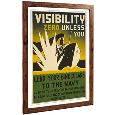 Big Box Art Framed Print of Vintage WPA Poster Visibility Zero Design Wall Art Picture Home Decor for Kitchen, Living Room, Bedroom, Hallway, Walnut, A2 / 24.5x18 Inch / 62x45cm Big Box Art Framed Print of Vintage WPA Poster Visibility Zero Design Wall Art Picture Home Decor for Kitchen, Living Room, Bedroom, Hallway, Walnut, A2 / 24.5x18 Inch / 62x45cm