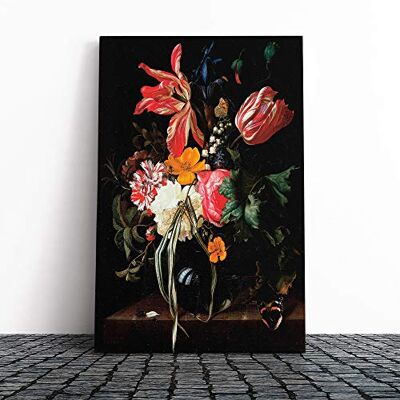 Big Box Art Maria Van Oosterwijk Flower Still Life Canvas Print Gallery Wrapped 30mm Frame Wall Art 30x20 inches Ready to Hang Modern Floral Picture Living Room Bedroom Lounge Office Big Box Art Maria Van Oosterwijk Flower Still Life Canvas Print Gallery Wrapped 30mm Frame Wall Art 30x20 inches Ready to Hang Modern Floral Picture Living Room Bedroom Lounge Office
